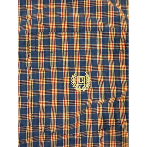 Ralph Lauren Chaps Button Up Shirt Mens XL Blue Red Plaid Easy Care Lot Of 2 - Picture 7 of 7